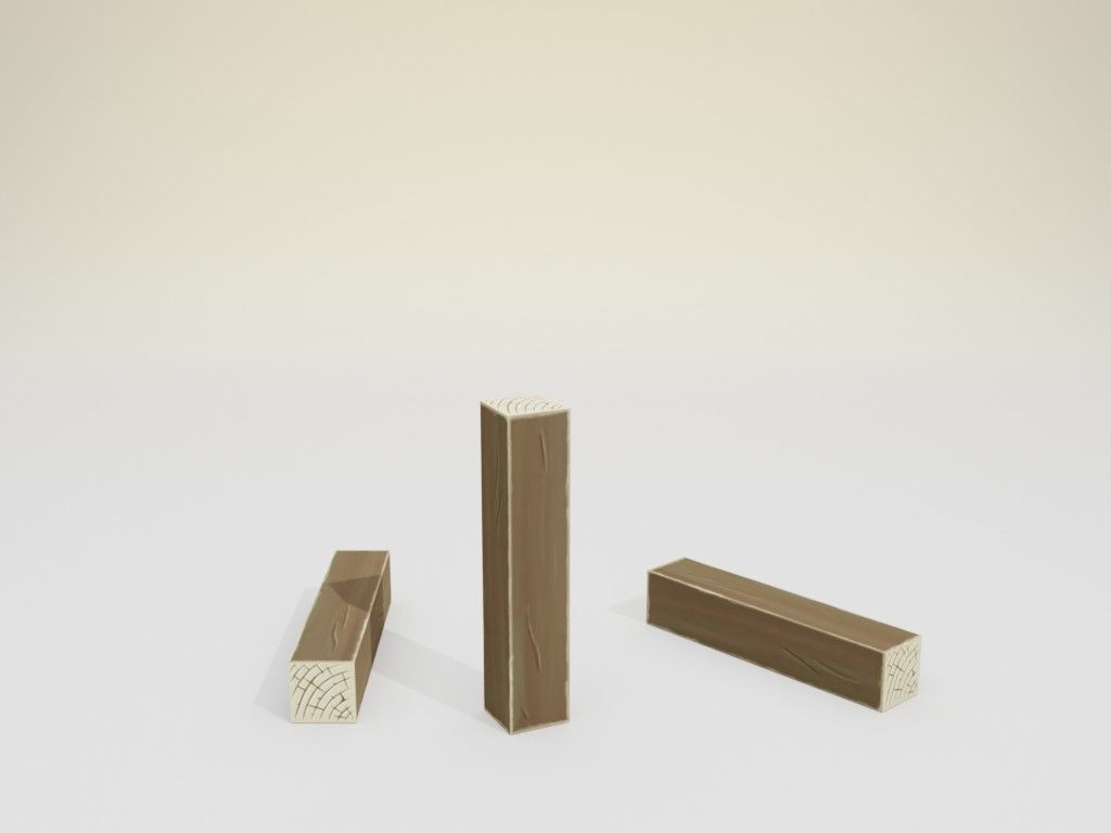 Low poly handpainted pier set Low-poly 3D model_12