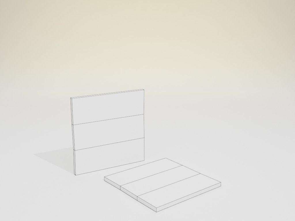 Low poly handpainted pier set Low-poly 3D model_17