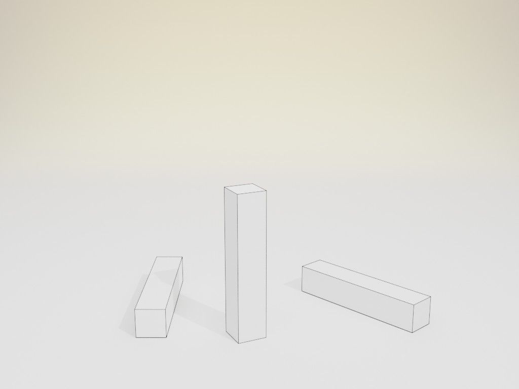 Low poly handpainted pier set Low-poly 3D model_13