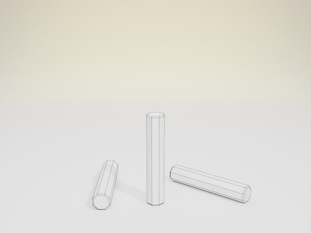 Low poly handpainted pier set Low-poly 3D model_9