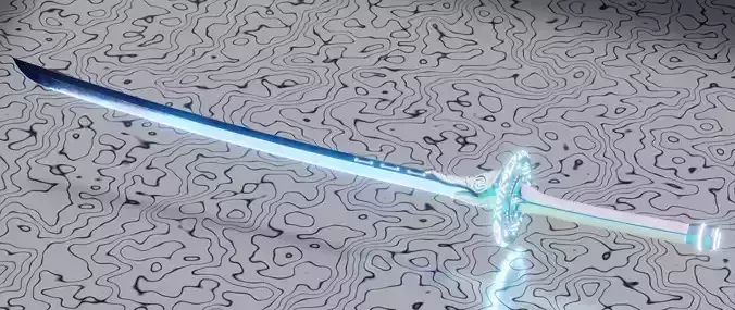 Stylazed Sword PBR Low-Poly Game-Ready  Low-poly 3D model