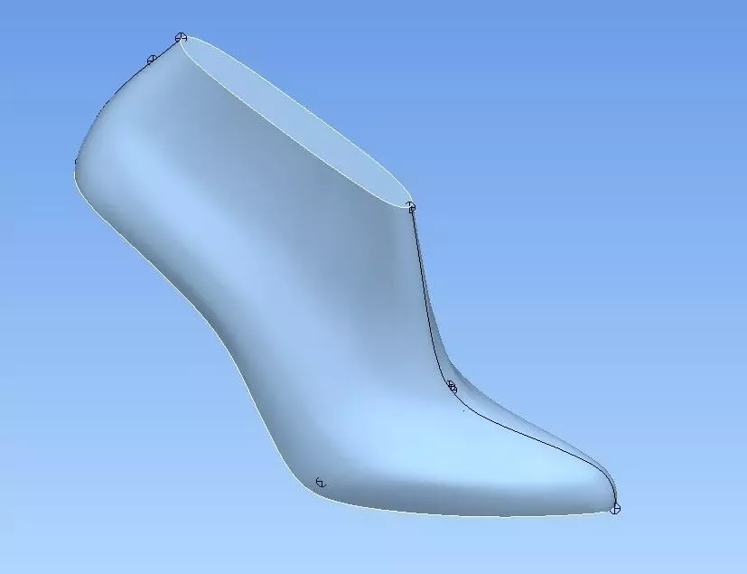 Court high heel shoe last 3D model_0