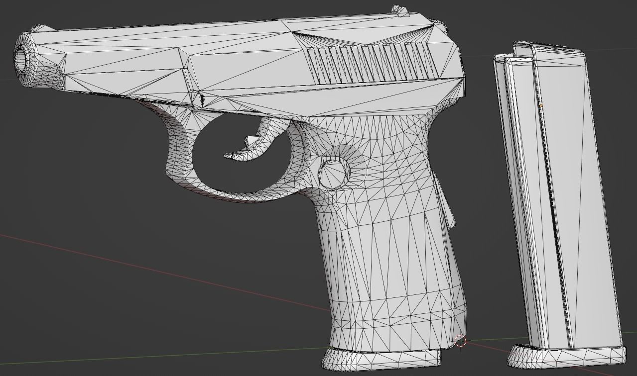 SR-1 Vector Gyurza Pistol Game-Ready PBR Low-Poly Low-poly 3D model_16