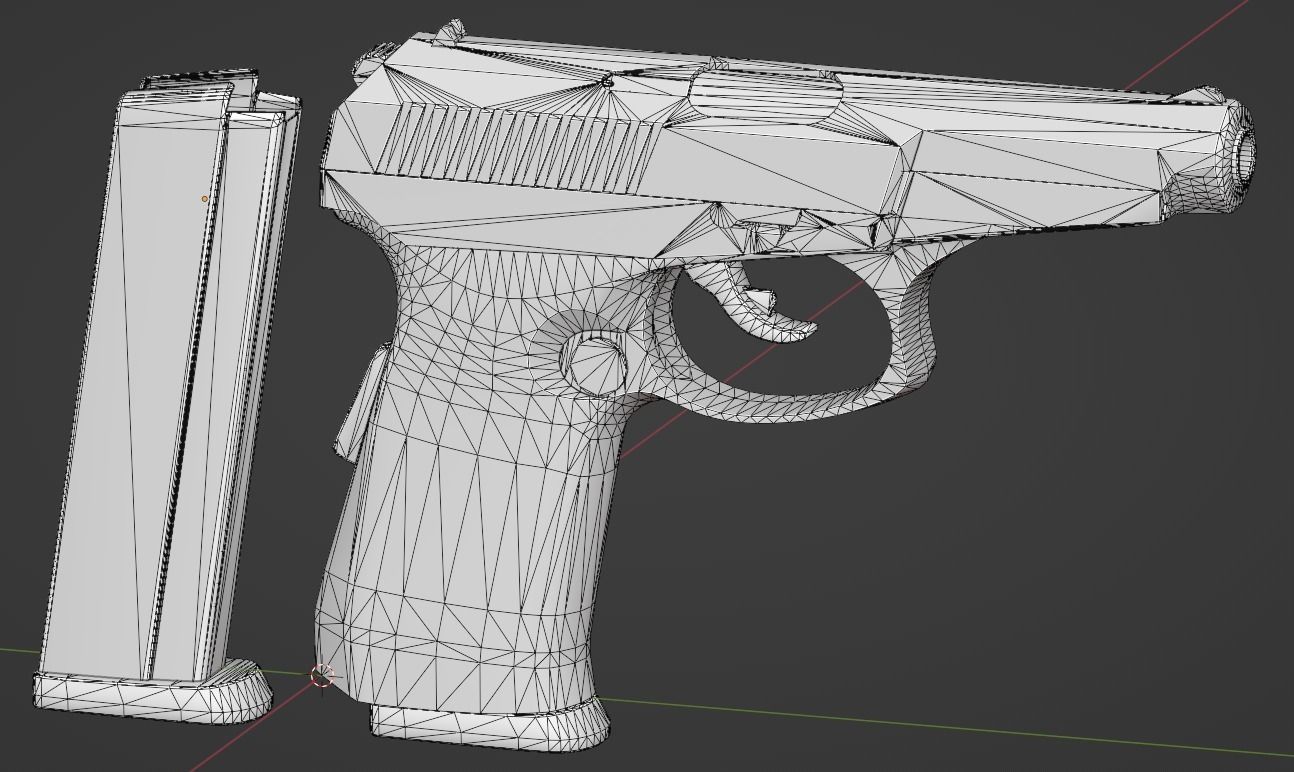 SR-1 Vector Gyurza Pistol Game-Ready PBR Low-Poly Low-poly 3D model_14
