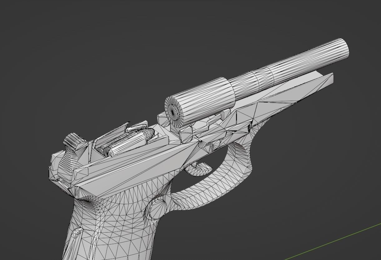 SR-1 Vector Gyurza Pistol Game-Ready PBR Low-Poly Low-poly 3D model_18