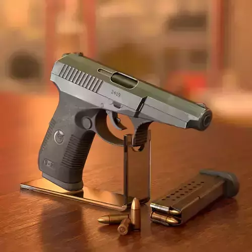 SR-1 Vector Gyurza Pistol Game-Ready PBR Low-Poly Low-poly 3D model