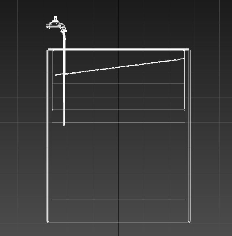 Outdoor concrete laundry sink 3D model_8