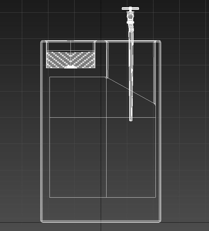 Outdoor concrete laundry sink 3D model_7