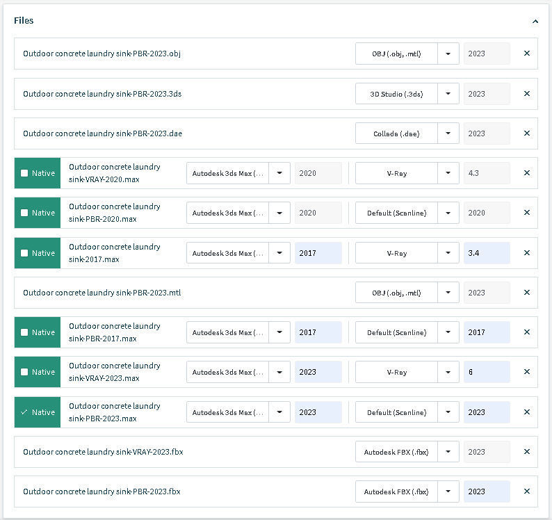 Outdoor concrete laundry sink 3D model_12