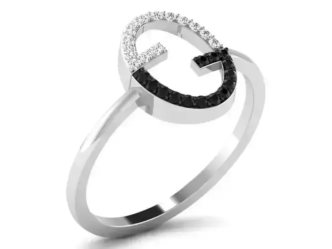 Ring Collection flower with diamonds