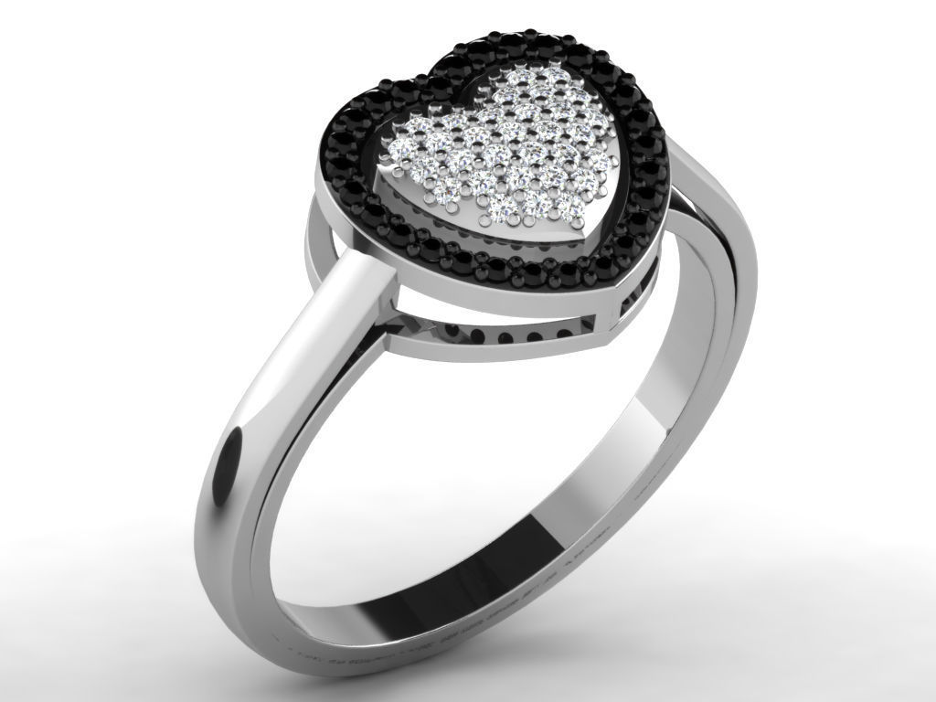 Ring Collection flower with diamonds 3D print model_148