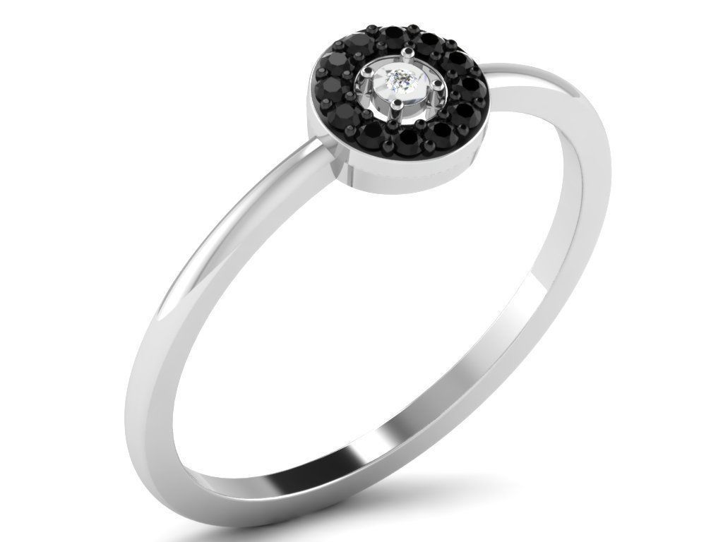 Ring Collection flower with diamonds 3D print model_45