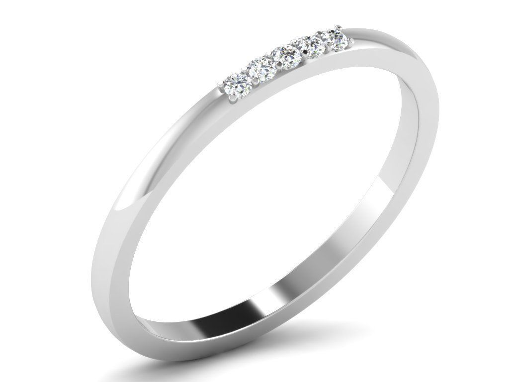 Ring Collection flower with diamonds 3D print model_40