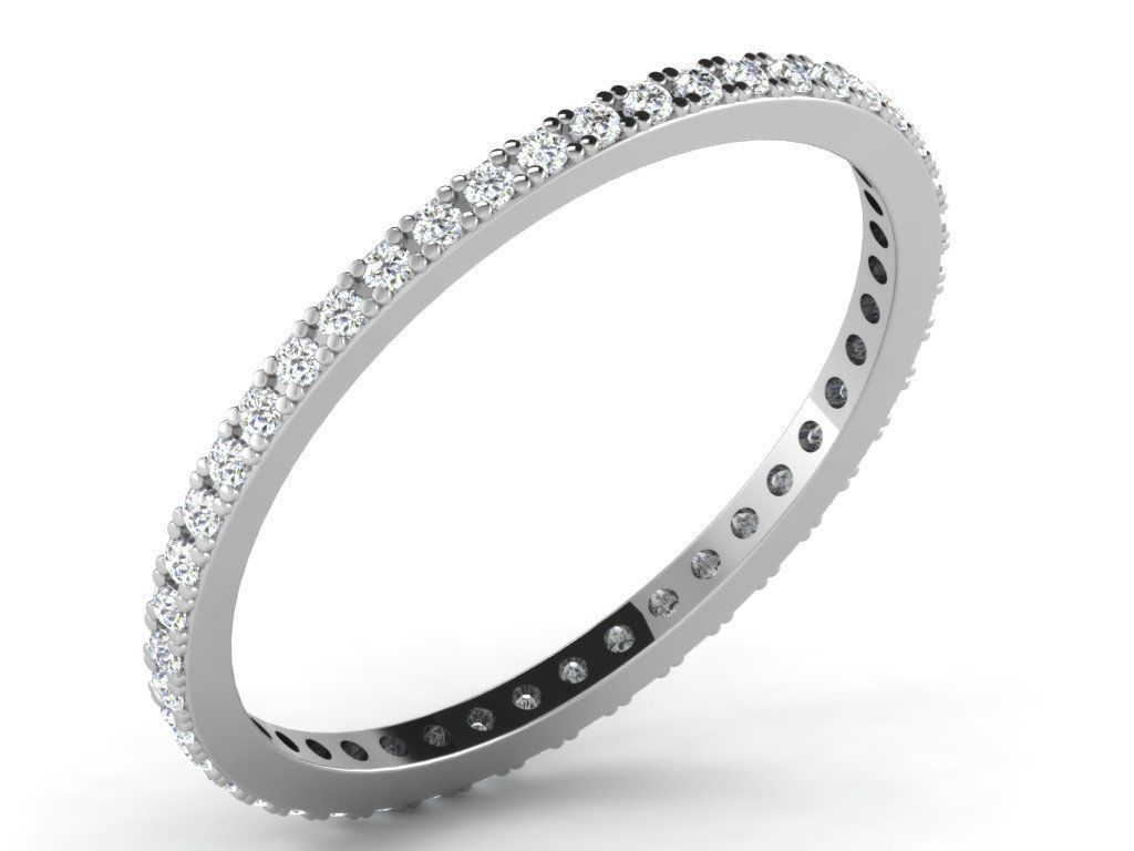 Ring Collection flower with diamonds 3D print model_48