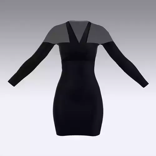 DRESS BLACK LITTLE DRESS ELEGANCE MODERN
