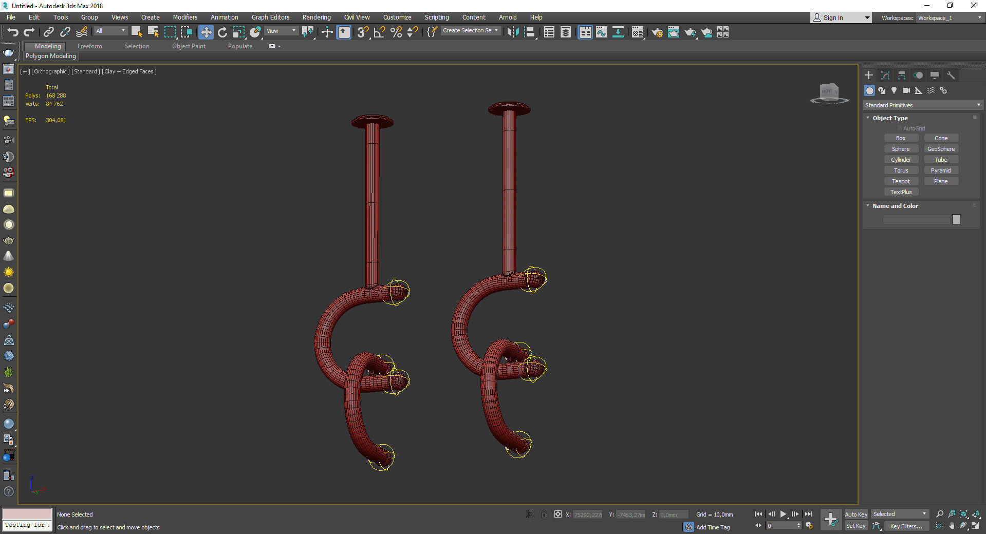 Unique Italian Vintage Chrome Low-poly 3D model_3