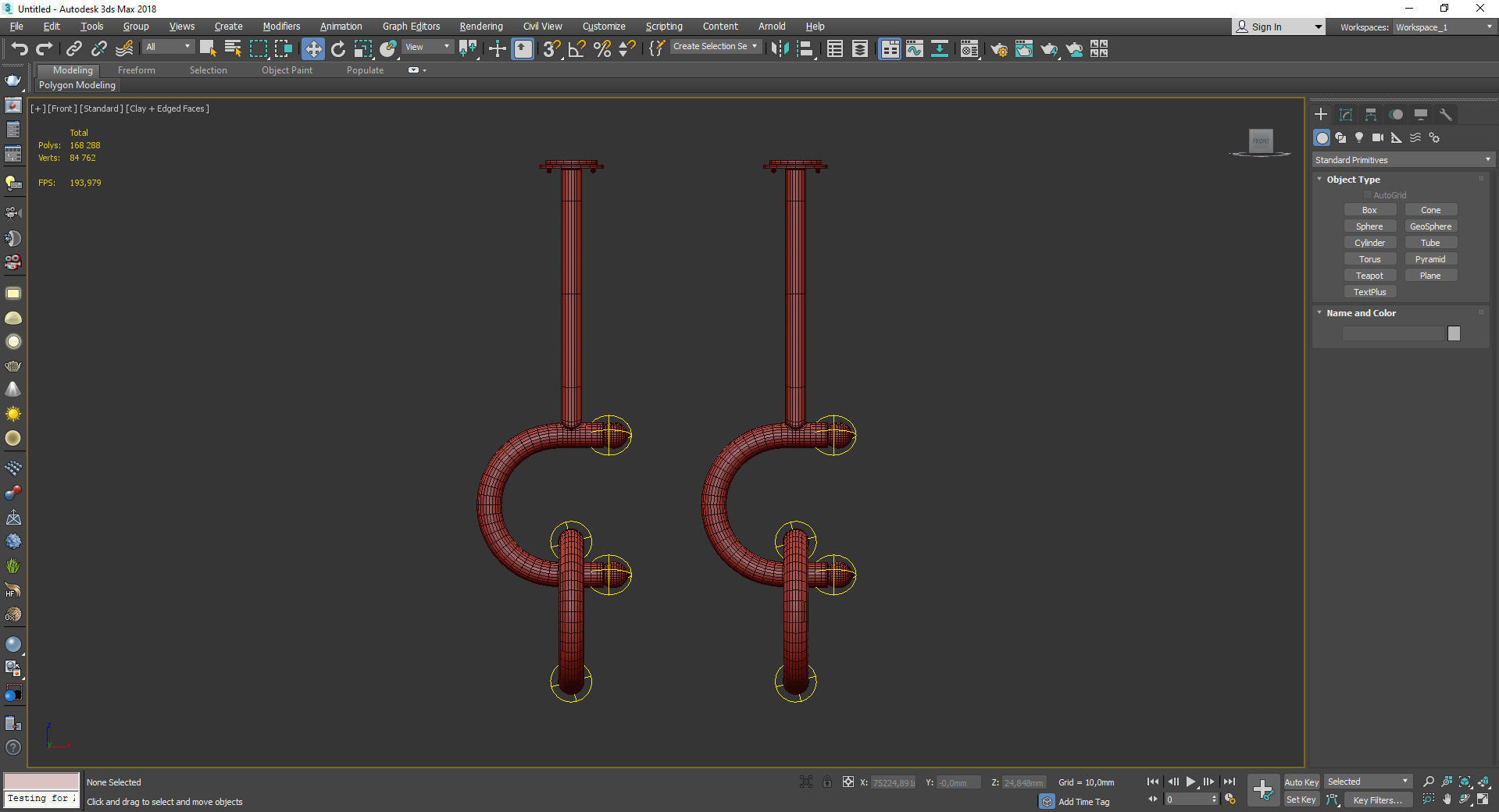 Unique Italian Vintage Chrome Low-poly 3D model_2