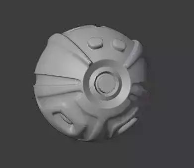 SciFi Sphere robot  Low-poly 3D model