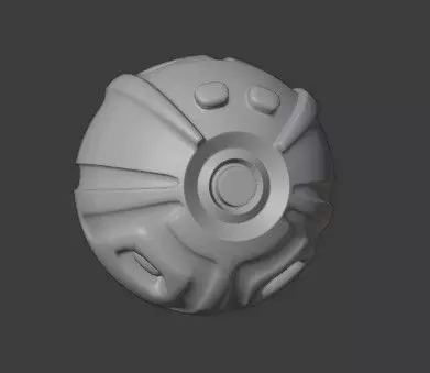 SciFi Sphere robot  Low-poly 3D model_0