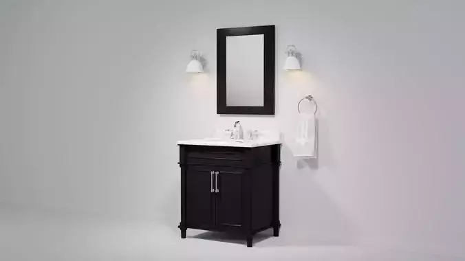OVE Aberdeen 30 Impress Black 3D model