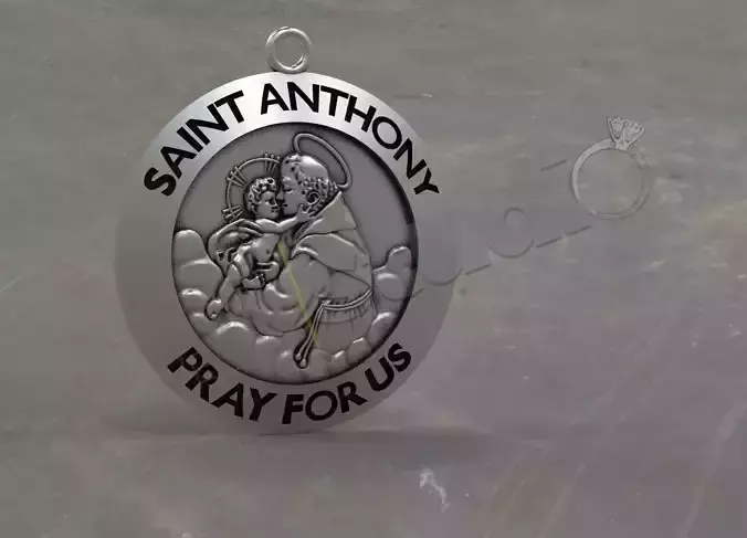Saint Anthony pendant 3d model