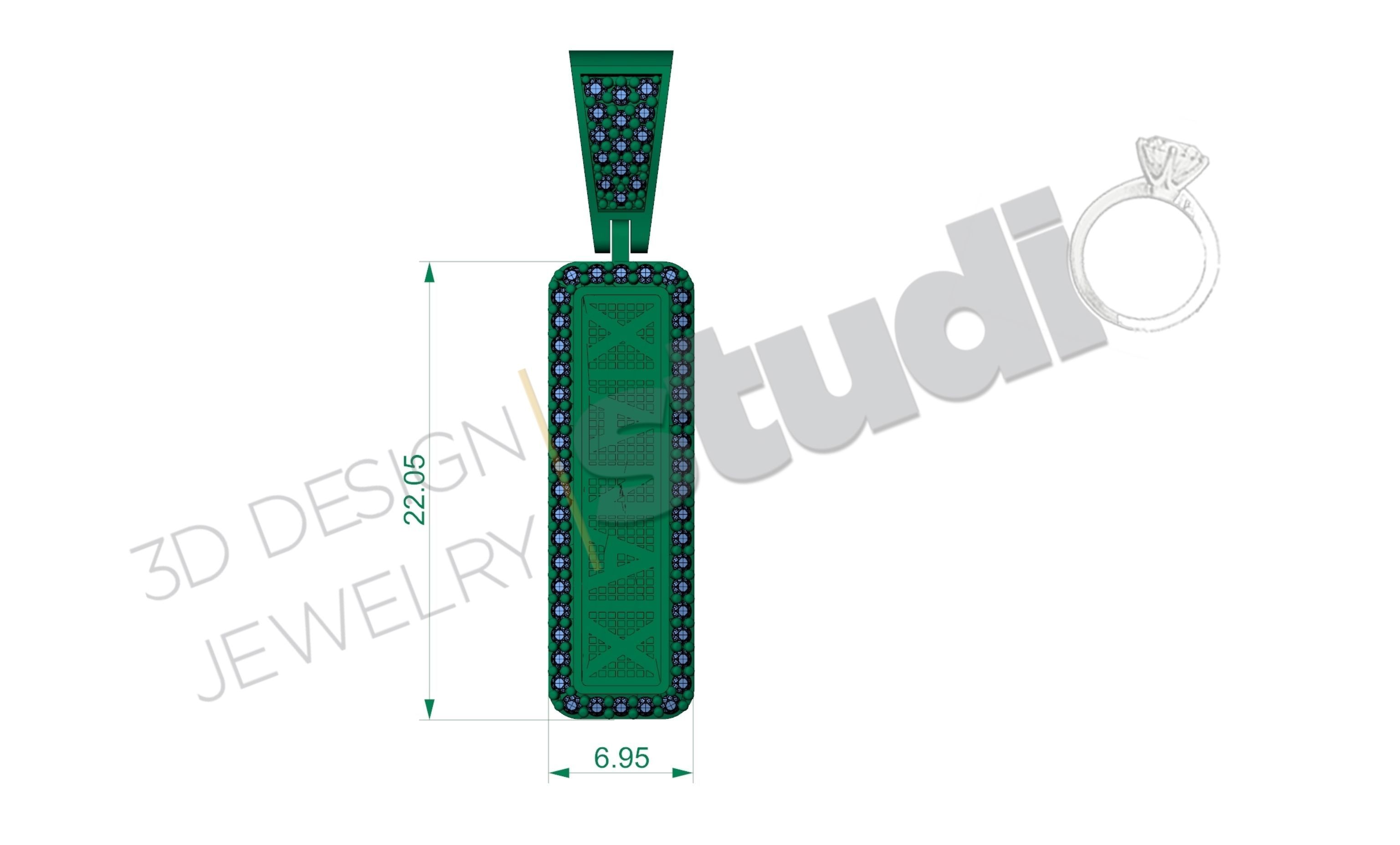 Saint Anthony pendant 3d model 3D print model_10