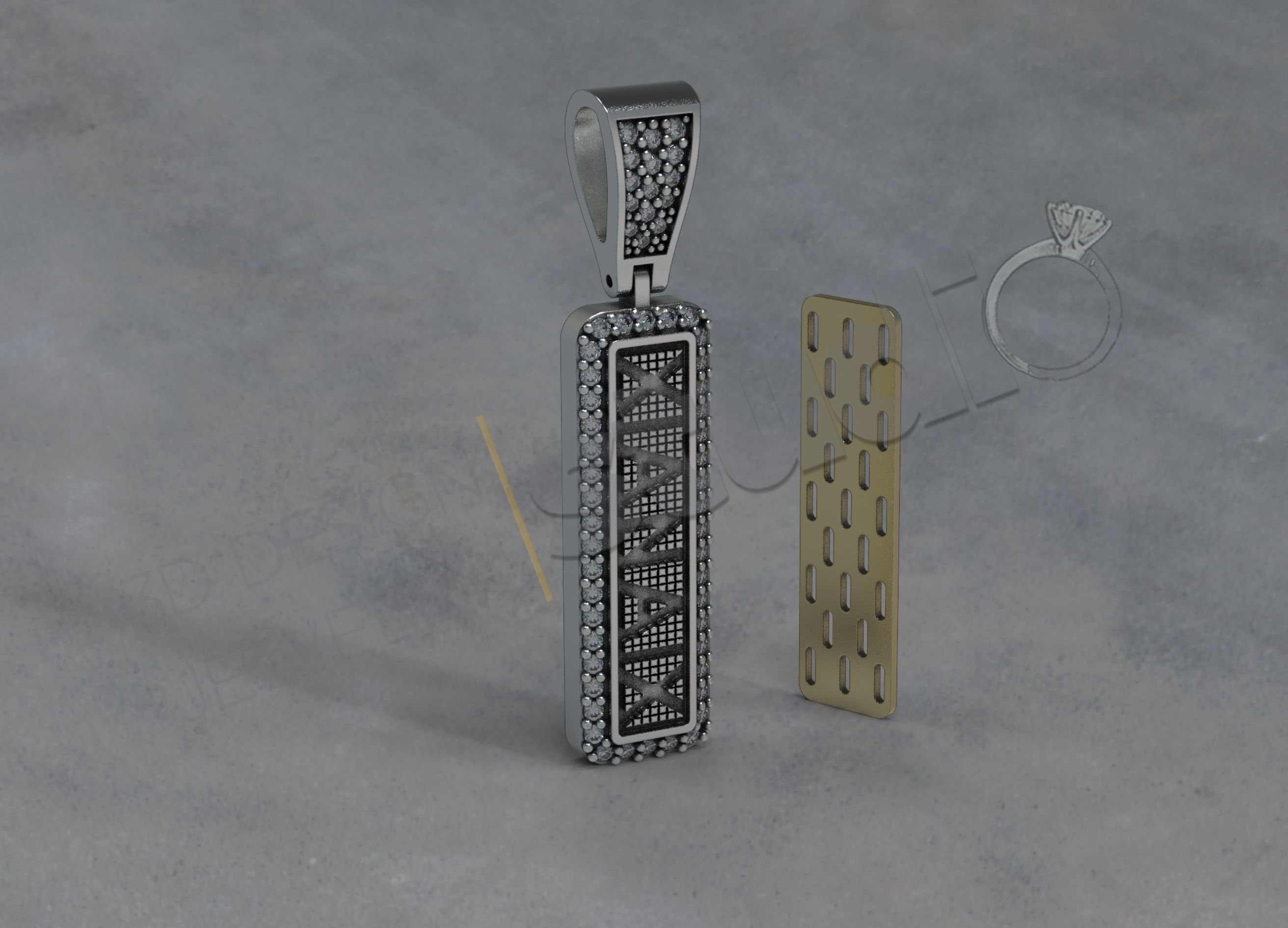 Saint Anthony pendant 3d model 3D print model_14