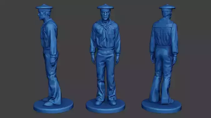 American Sailor Civil War Union Attention2 ACWUS1 3D print model