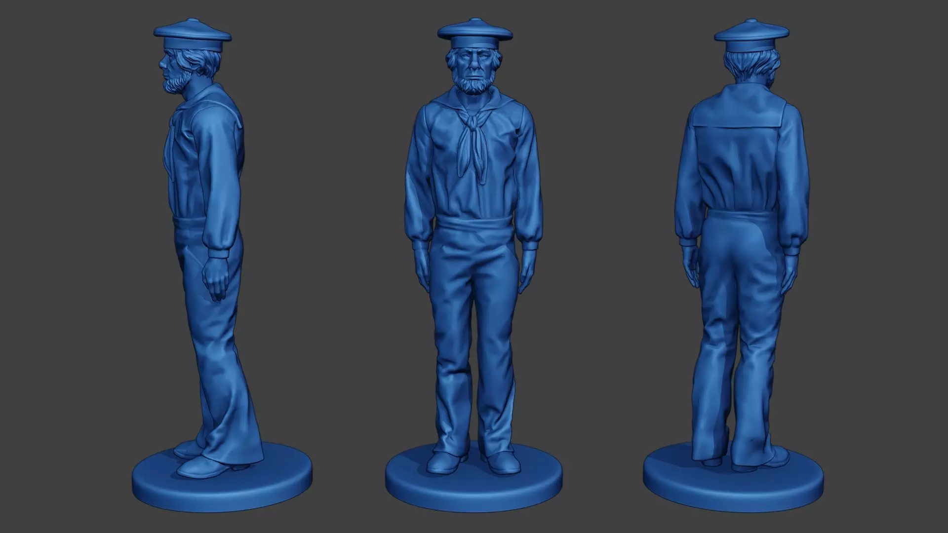 American Sailor Civil War Union Attention3 ACWUS1 3D print model