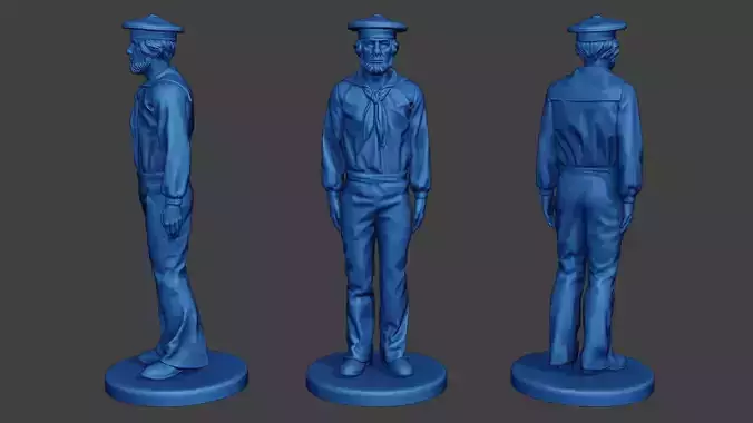 American Sailor Civil War Union Attention3 ACWUS1 3D print model