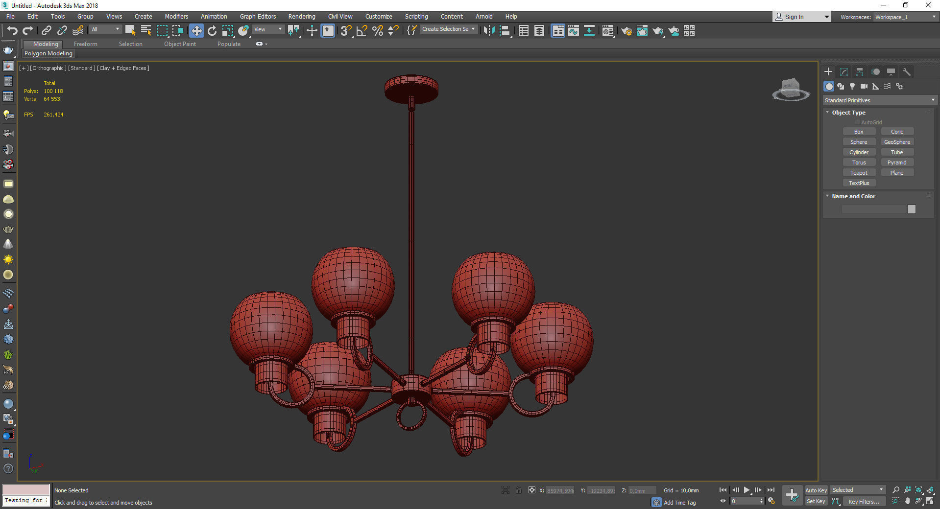 ASCHER CHANDELIER Low-poly 3D model_3