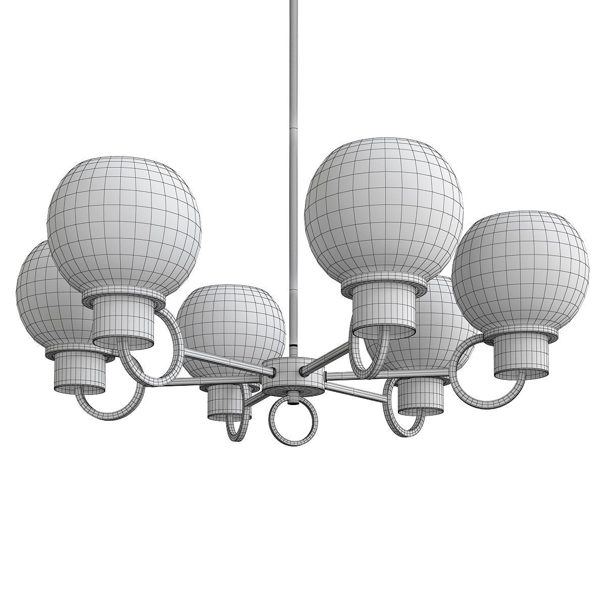 ASCHER CHANDELIER Low-poly 3D model_1