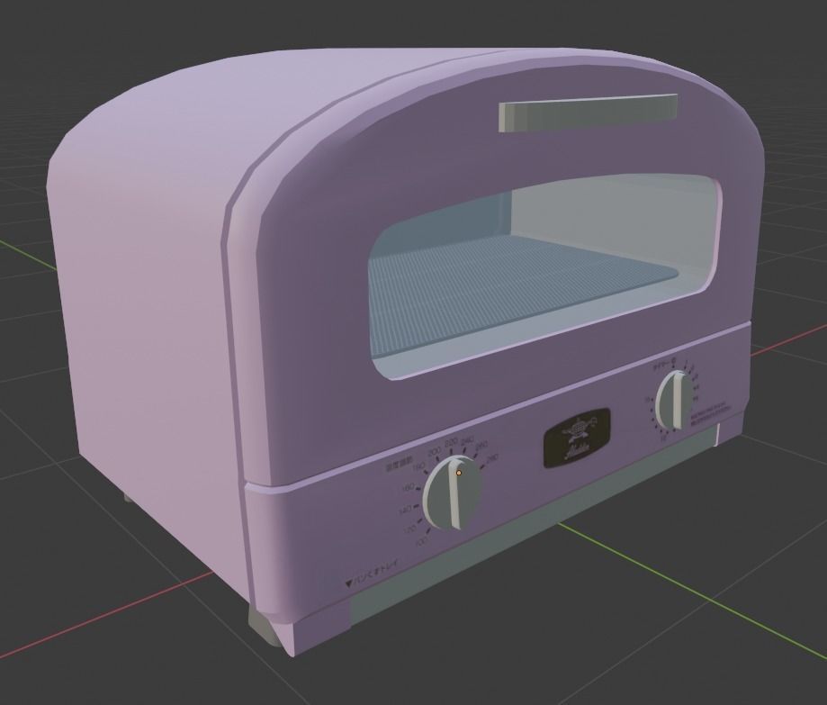 Aladdin toaster oven Low-poly 3D model_2