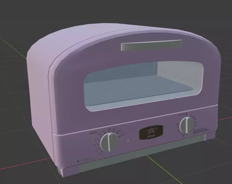 Aladdin toaster oven Low-poly 3D model_0
