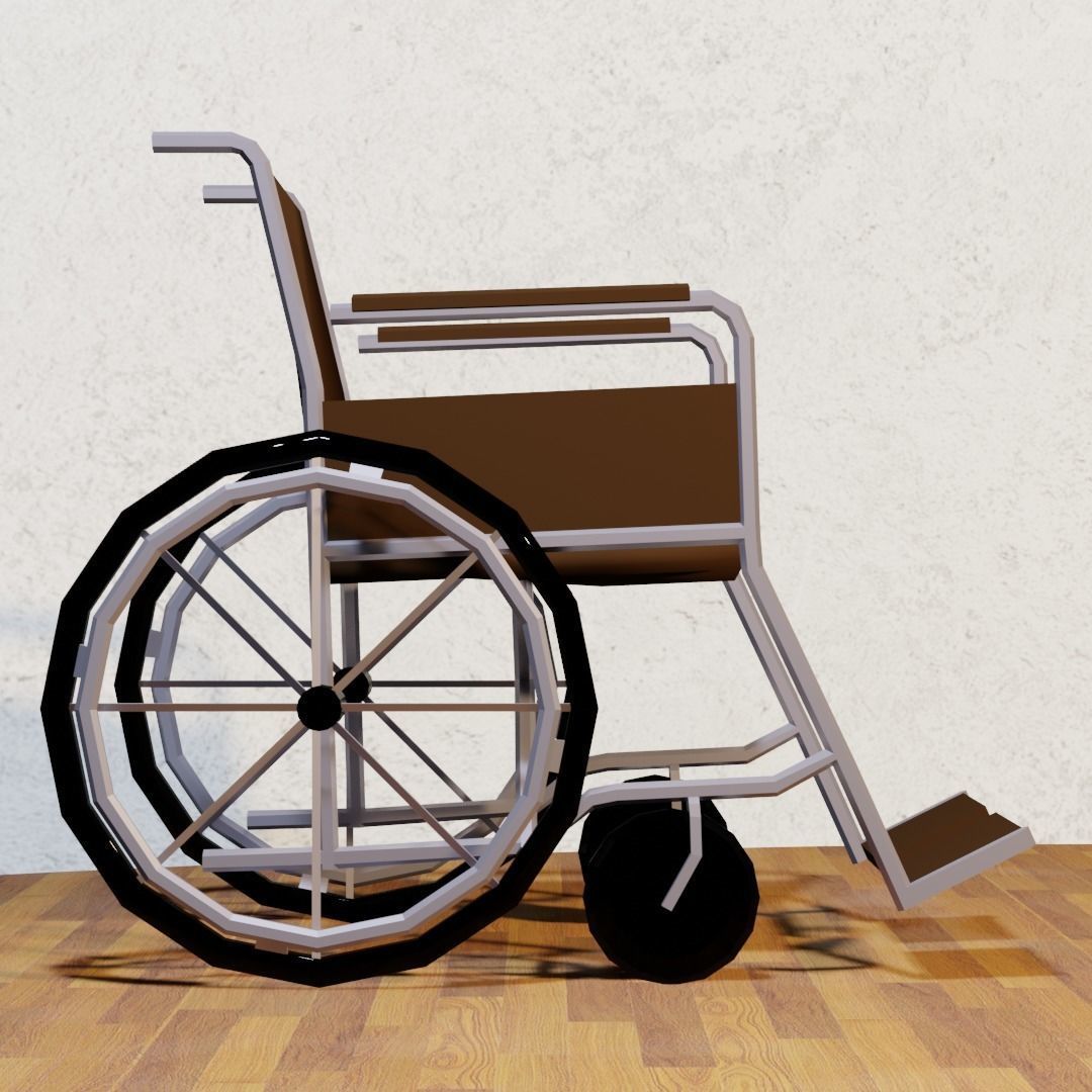 Wheel chair - LowPoly Free low-poly 3D model