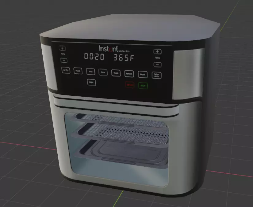 Instant Vortex Pro air fryer Low-poly 3D model_0