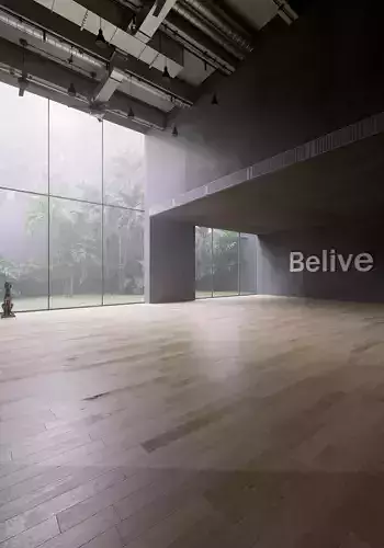 Interior space empty foggy Low-poly 3D model