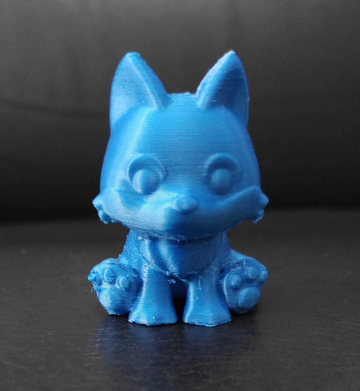 Sitting Wolf 3D print model_4