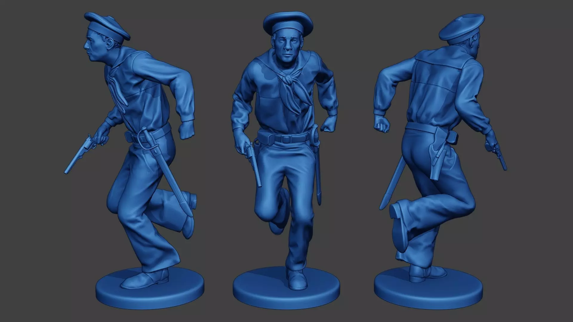American Sailor Civil War Union Run ACWUS1 3D print model_0