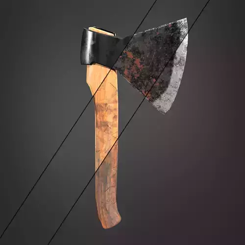 Axe Realistic Low-poly 3D model
