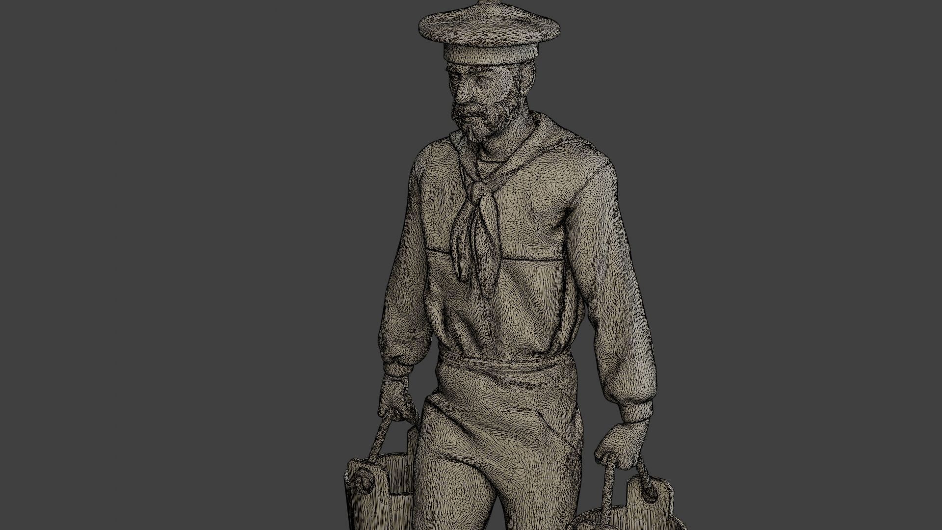 American Sailor Civil War Union WalkBucket ACWUS1 3D print model_12