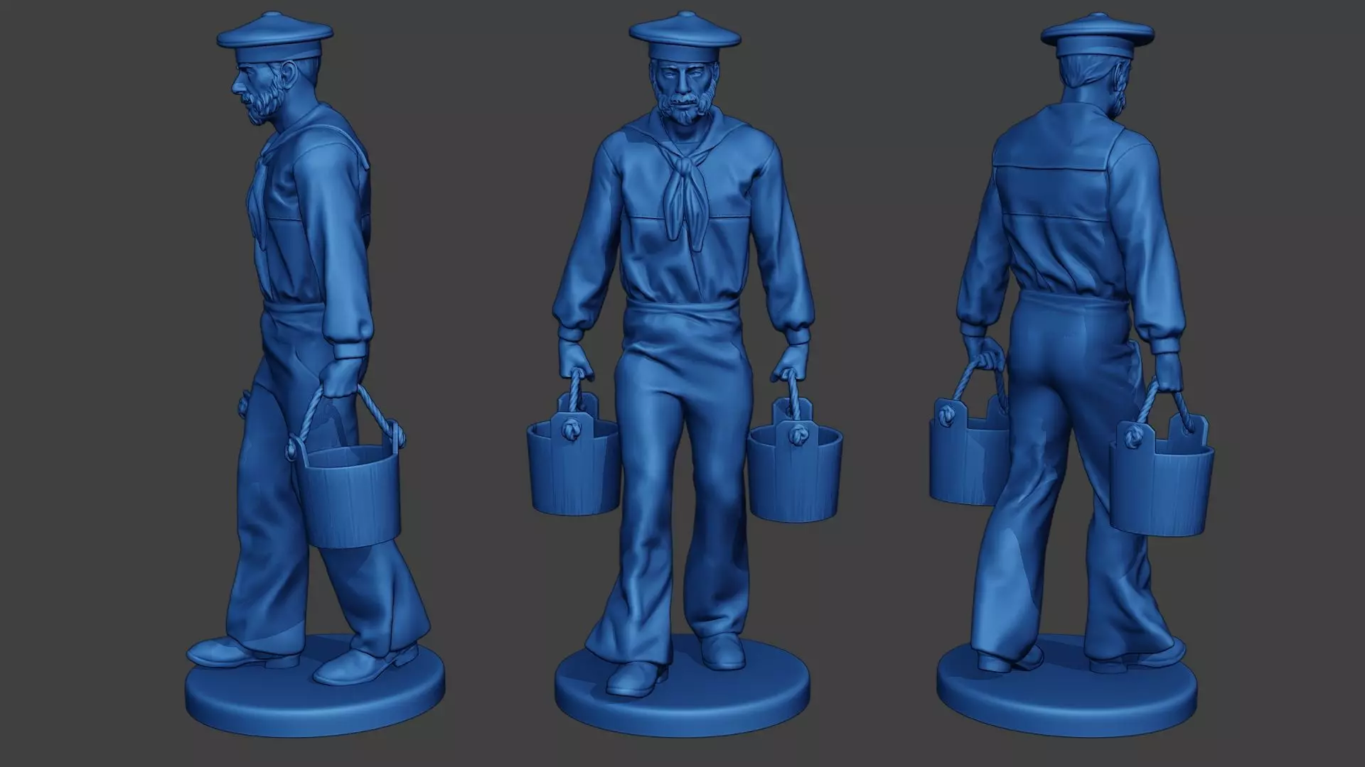 American Sailor Civil War Union WalkBucket ACWUS1 3D print model_0