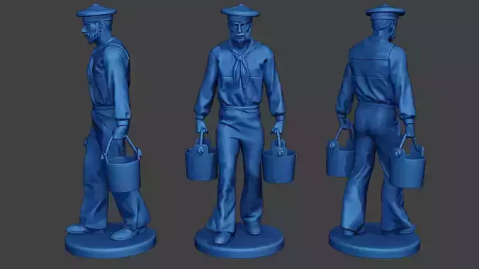 American Sailor Civil War Union WalkBucket ACWUS1 3D print model