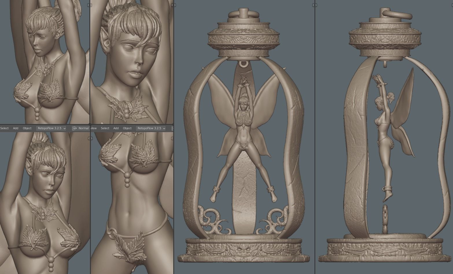 Tinkerbell Fanart - 75mm 3d printing file 3D print model_15
