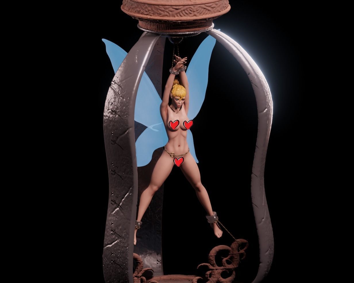 Tinkerbell Fanart - 75mm 3d printing file 3D print model_13
