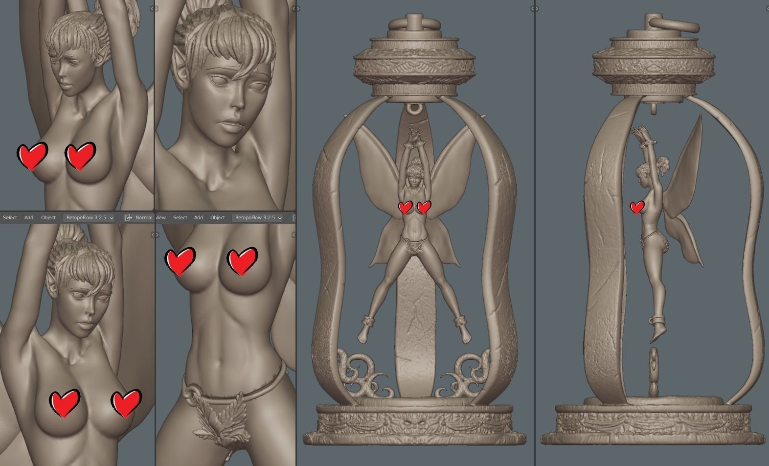 Tinkerbell Fanart - 75mm 3d printing file 3D print model_17