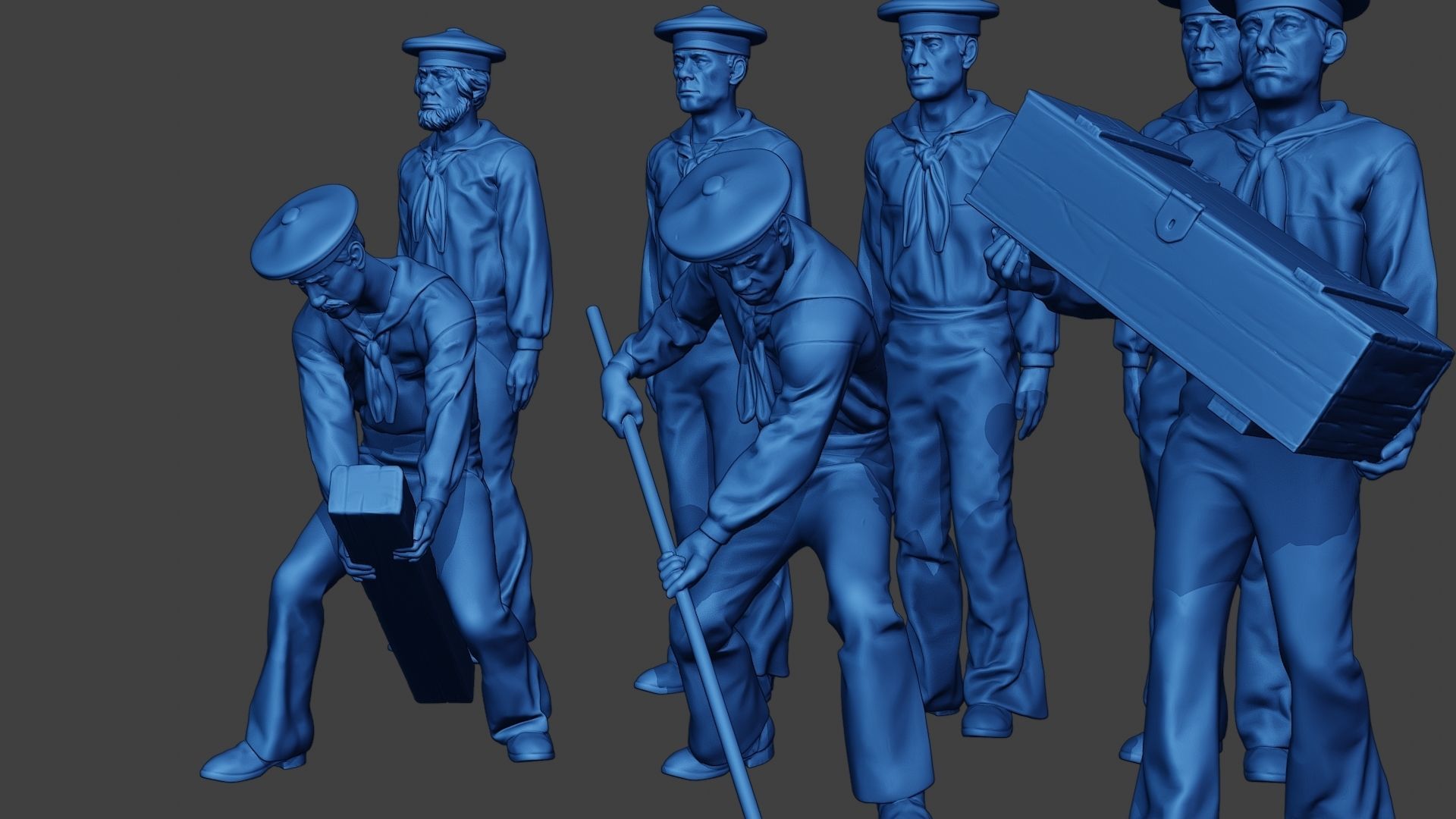 American Sailors Civil War Union Pack1 ACWUS1 3D Model Collection_19