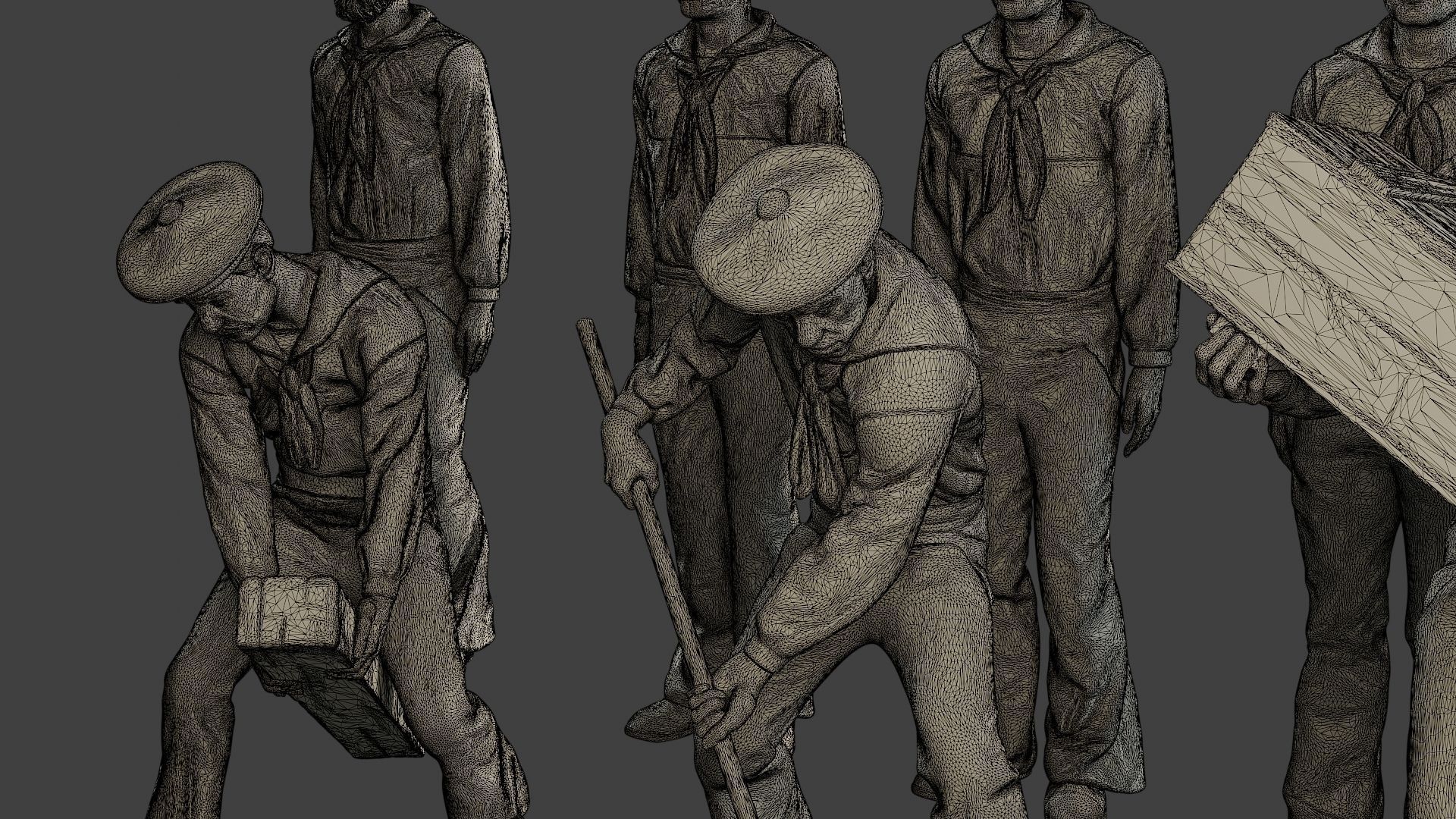 American Sailors Civil War Union Pack1 ACWUS1 3D Model Collection_24