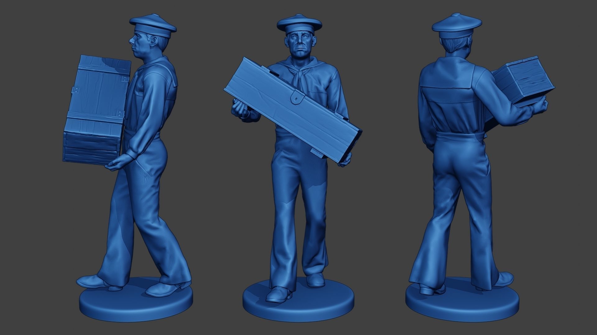 American Sailors Civil War Union Pack1 ACWUS1 3D Model Collection_3