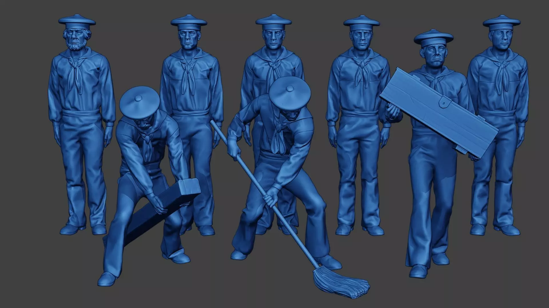 American Sailors Civil War Union Pack1 ACWUS1 3D Model Collection_0